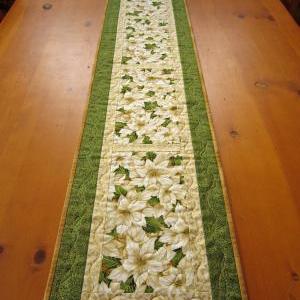 Christmas Table Runner, Handmade Quilted..