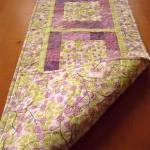 Quilted Table Runner Purple Floral