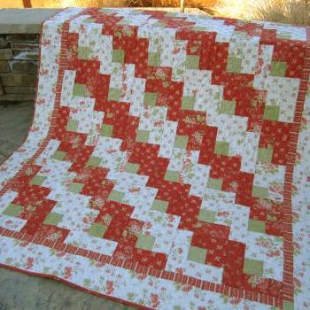 Handmade Quilt Floral Quilt, Lap Quilt, Patchwork Quilt on Luulla