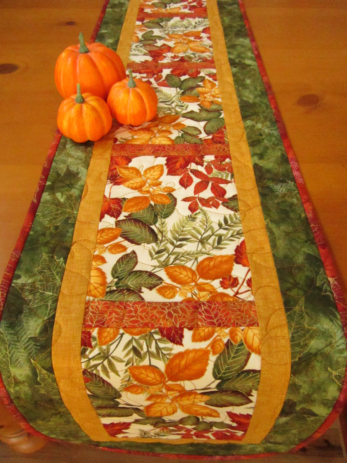 Autumn Colors Quilted Table Runner on Luulla